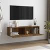 Vidaxl Wall-Mounted TV Cabinet, Smoked Oak, 120X30X30 Cm