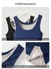 Women's Spring/Summer Color-Block Two-Piece Camisole - Retro Korean Style