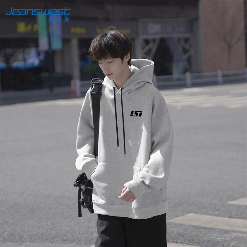 

JEANSWEST Men s Heavyweight Graphic Print Hooded Sweatshirt 4XL