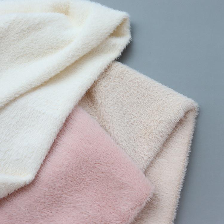 Nylon Gold Mink Stretch Wool Fabric for Thick Pajamas & Jackets - Autumn/Winter