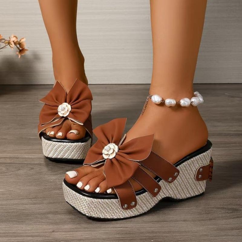 Bow-shaped Thick-soled Flip-flops for Women: Summer Fashion Thick-soled One-line Flip-flops