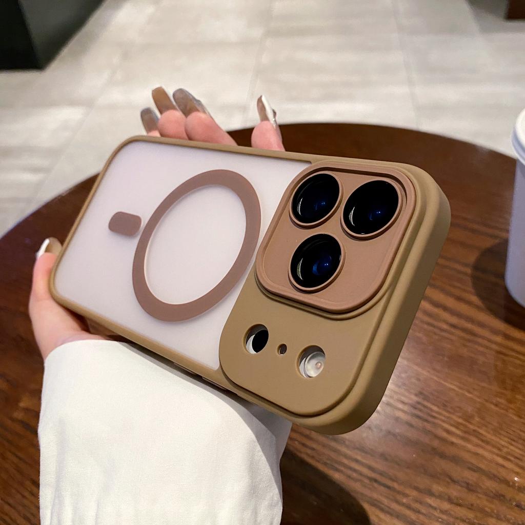 Magnetische Matt-Transparente Armor Stoßfeste Hülle Für iPhone 17 16 15 14 13 12 11 Pro Max Funda Für Magsafe Kabelloses Lade Cover