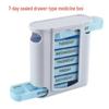 Transparent 28-Grid Detachable 7-Day Pill Box – Portable Medicine Storage and Dispenser