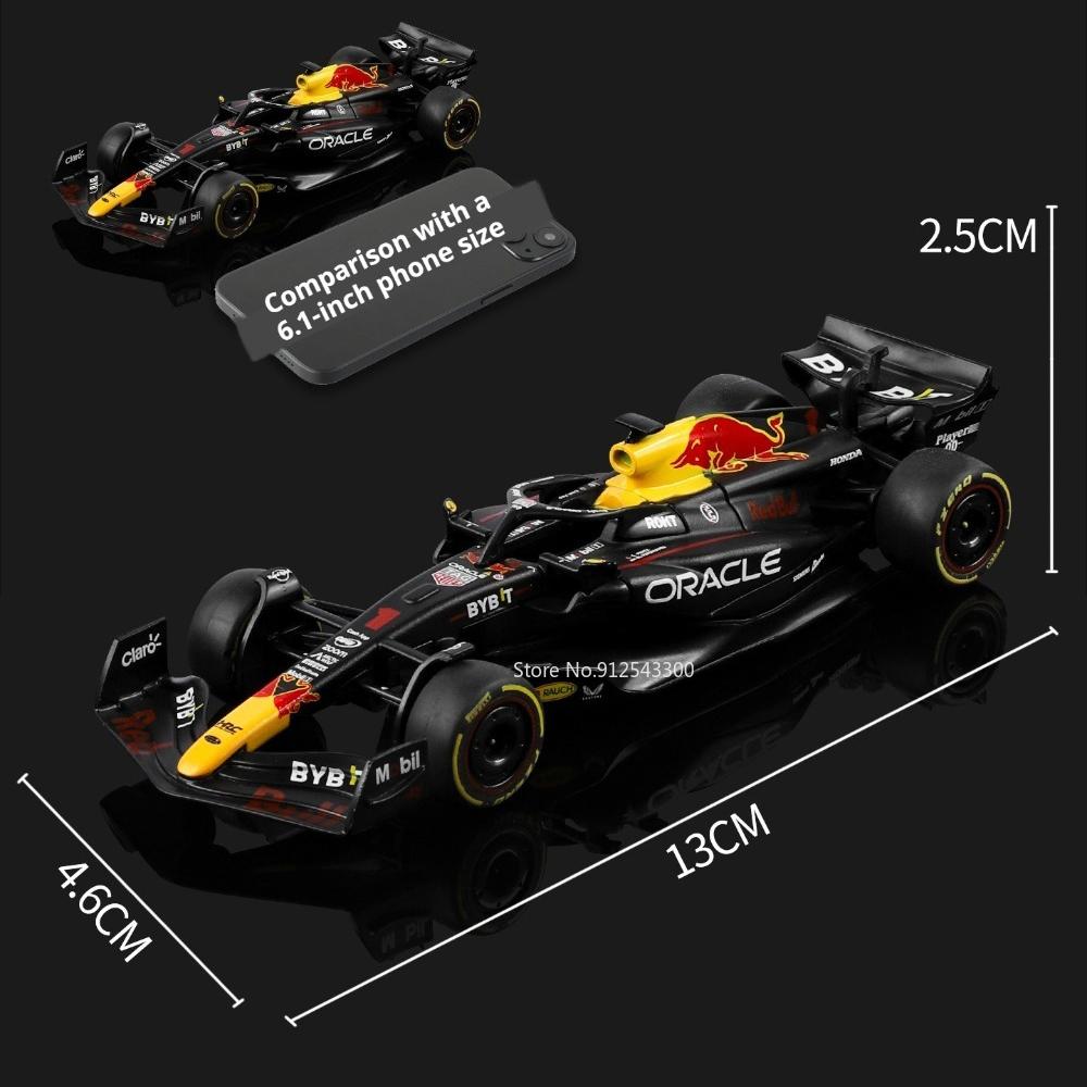 1:43 Scale Oracle Red Bull Verstappen Racing RB19 Car Model Toy Alloy Diecast Racing Cars Models Kids Collectible Ornaments