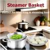 Stainless Steel Draining Basket Multifunctional All-In-One Pan Steamer Basket with Handle Easy Use Food Steamer Cooking Utensils