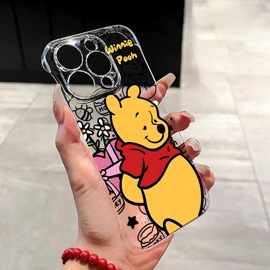 Winnie The Pooh Funny Phone Case for Apple iPhone 15 16 Pro Max 13 14 Plus 12 11 Pro plus Matte