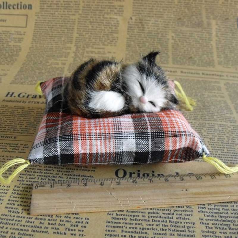 Simulated Animal Cat Cloth Pad Cat Children's Creative Gift Small Ornament Decoration Animal Ornament