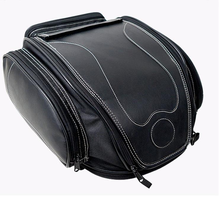 PU Leather Motorcycle ATV Scooter Rear Seat Luggage Travel Tail Bag Box x1