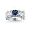 Newest Blue Crystal Ring Fashion Women Wedding & Engagement Ring Luxury Silver Color  For Women With Austrian Crystal