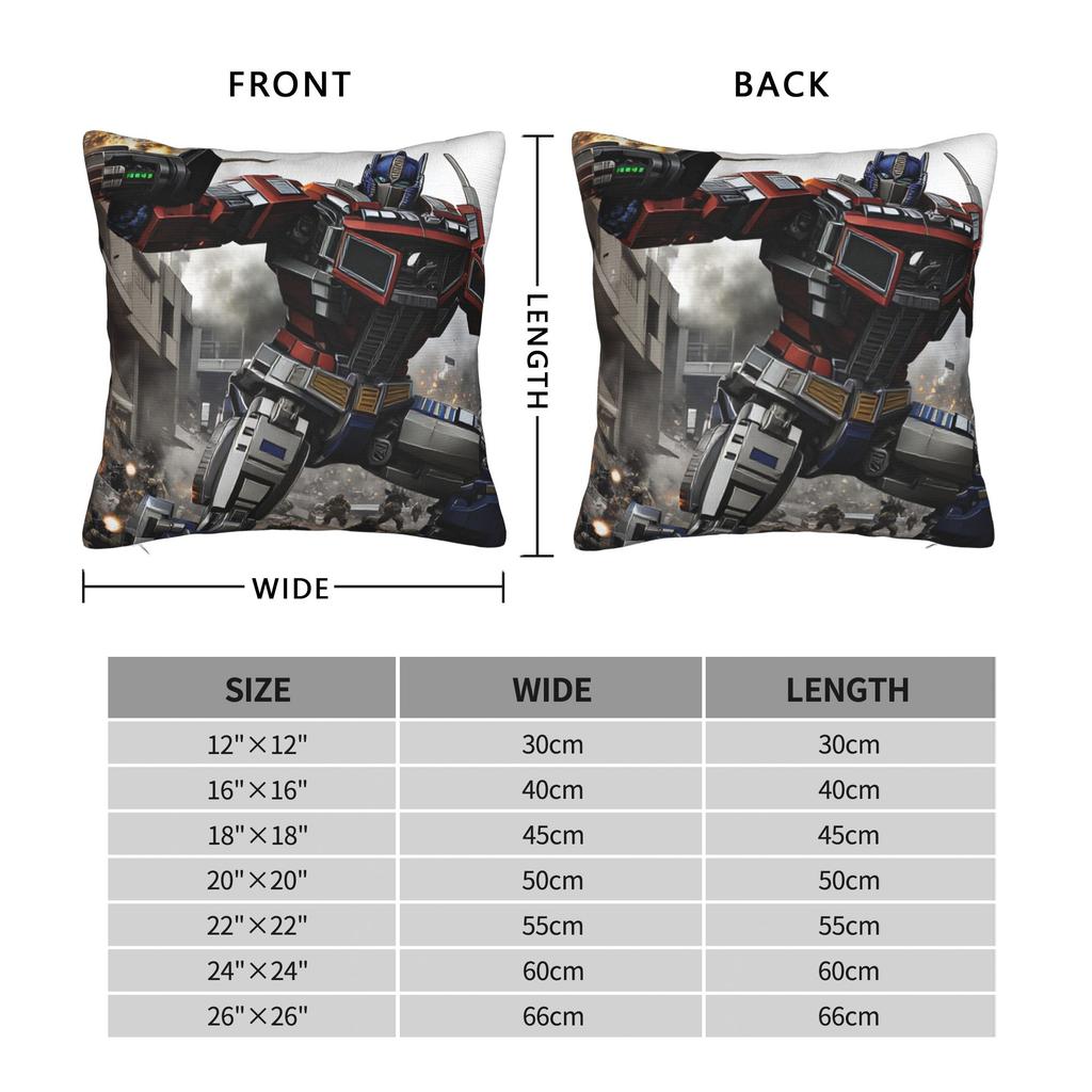 Super Robert Optimuss Primes Pillow Cover Comfy Cushion Cover Kawaii Pillow Case For Office Car Home Decor