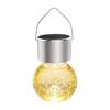 Solar LED Crackle Glass Jar Outdoor Decorative Light