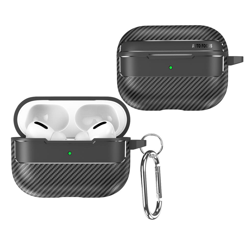 KEYSION Shockproof Case for AirPods Pro 3 Carbon Fiber Texture Soft TPU Silicone Bluetooth Earphone Cover for AirPods Pro 3 2025