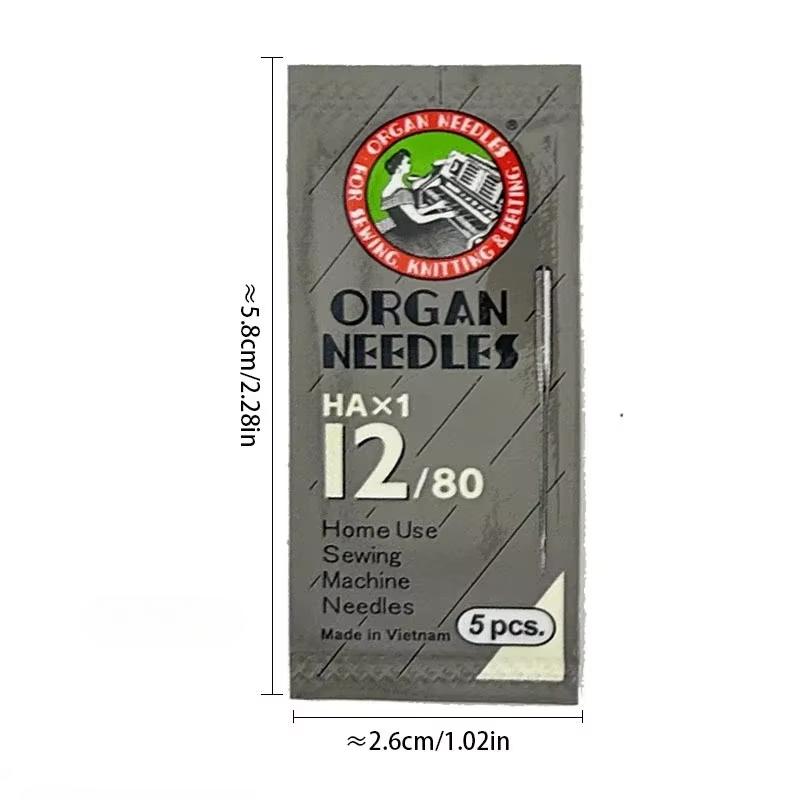 5pcs/pack Size 12,14,16,18 Organ Flat Shank 15x1 HAx1 130/705 All Size Home Sewing Machine Needles Assorted Replacement