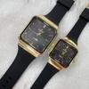 GALAXY square simple gold watch silicone tape watch supply