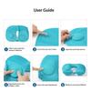 Flocking Inflatable Portable Neck Pillow That Can Be Stored And Self Filled Suitable For Outdoor Travel Business Trips Camping
