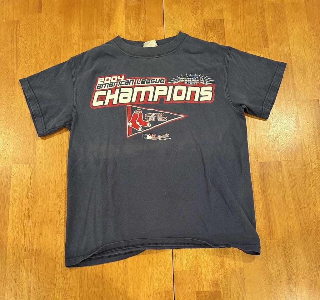 Maglietta da Baseball Vintage Boston Red Sox Serie Mondiale 2004 YOUTH Taglia L Lee Sport
