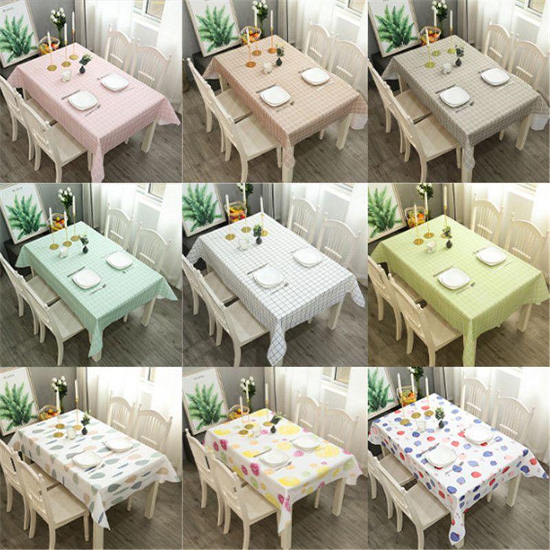 Waterproof Peva Tablecloth With Fresh And Beautiful Plaid Pattern**