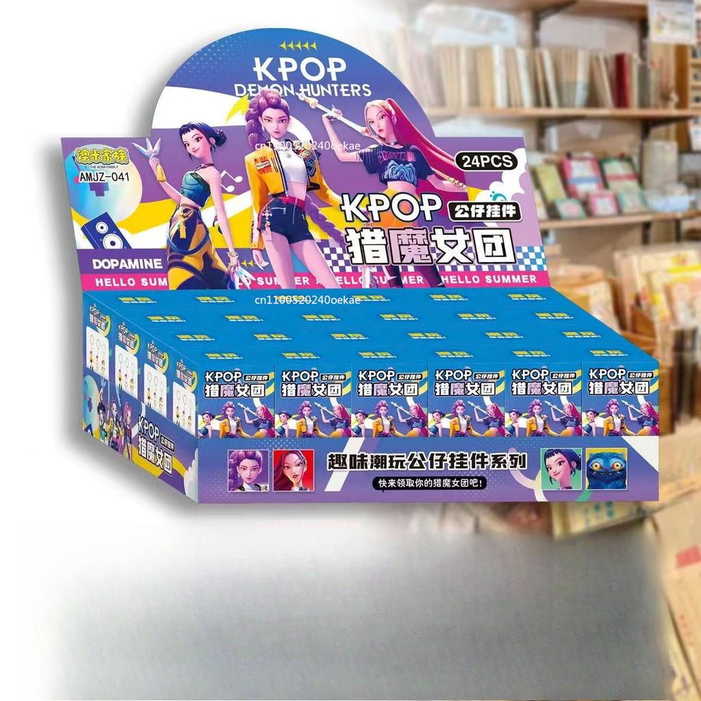 24Pcs_% Random Blind Box Anime KPop Demon Hunters Girl Group RUMI MIRA ZOEY Figure Action Pvc Models Toy Ornaments Gifts
