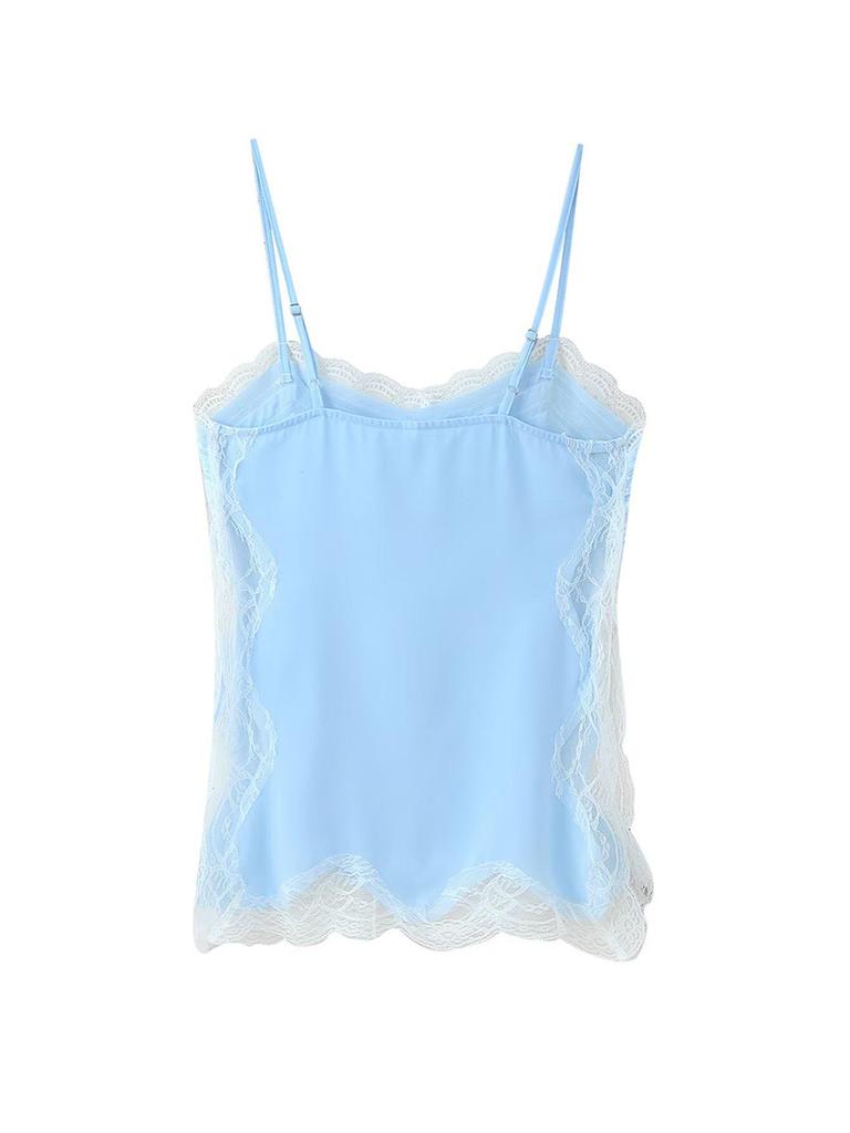European & American Women's Lace Lingerie Style Casual Fashion Top