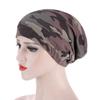 Soft Stretch Cotton Muslim Underscarf Cap Floral Pattern Lightweight Breathable Head Covering for Women Slouchy Beanie Chemo Hat