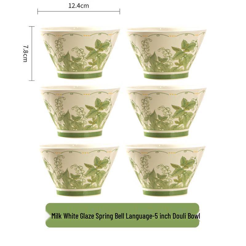 Person Ceramics Lily of the Valley 5-inch Conical Bowl Set