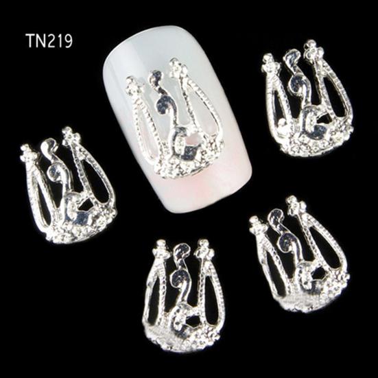 

10 шт. наклеек для ногтей с выемкой из изысканного сплава с выемкой из самодельных ювелирных изделий для натуральных ногтей TN221