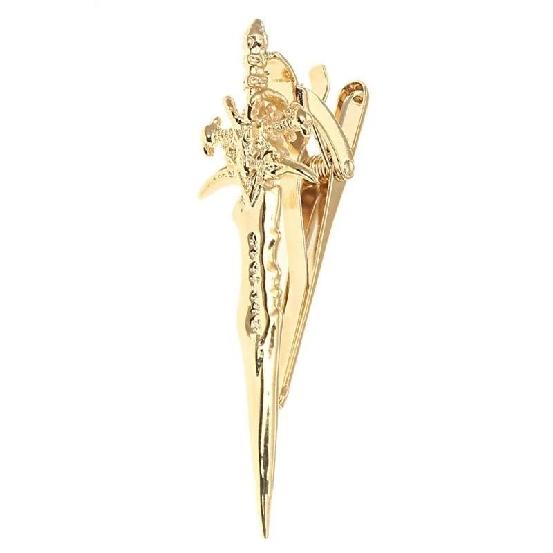 Knight Bull Head Sword Tie Clip Gold Color Silver Color High Quality Tie Clip Men Jewelry