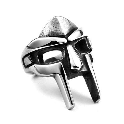Anello Maschera Stile Gladiatore da Uomo Punk Vintage Titanio Acciaio Inossidabile, 11