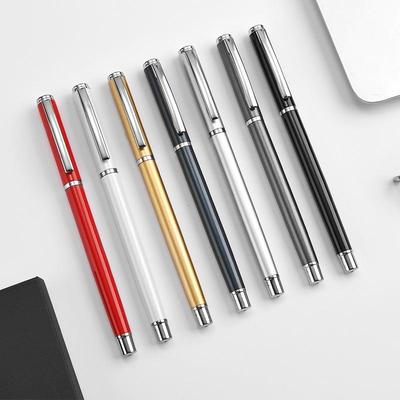 Custom Logo Black Carbon Fiber Gel Pen - High-End Office Creative Stationery