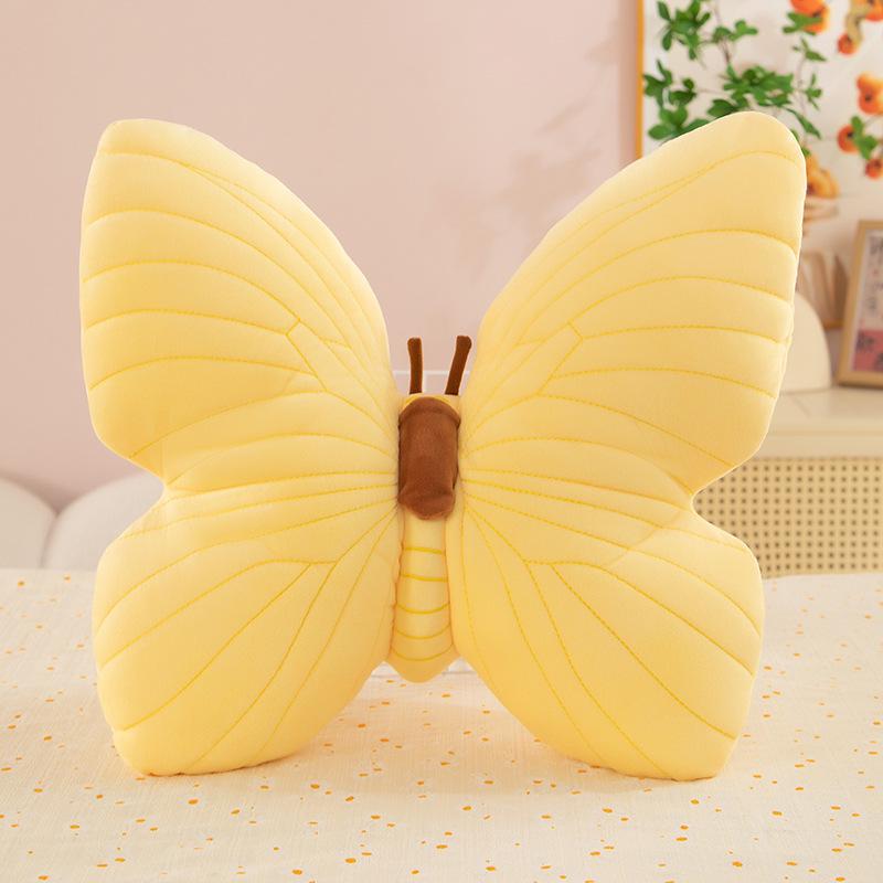 Butterfly Hug Pillow Plush Toy: Girlish Heart Backrest Cushion for Home or Office