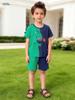 Little Maven Summer Boys' Short-Sleeve Two-Piece Set