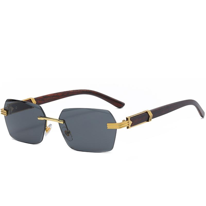 Fashion Brand Luxury Designer Rimless Sunglasses Men Women Vintage Trendy Outdoor Shades Glasses Party Casual Sunglasses
