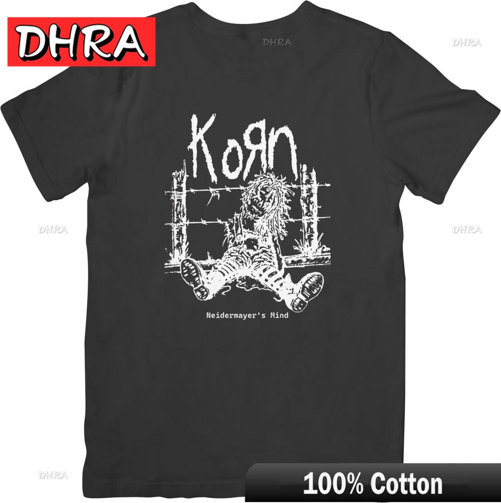 Korn Heavy Metal Music Unisex Fit for Men & Women Quality Cotton T-Shirt BlackTshirts Bold Chic Man Minimalist Tee Shirt Couples