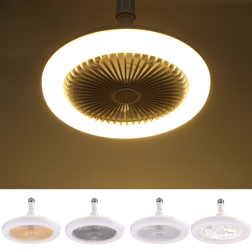Smart Silent Ceiling Fan E27 Converter Base Aroma Ceiling Fan LED Light Fan with Remote Control and Lighting for Bedroom Kitchen