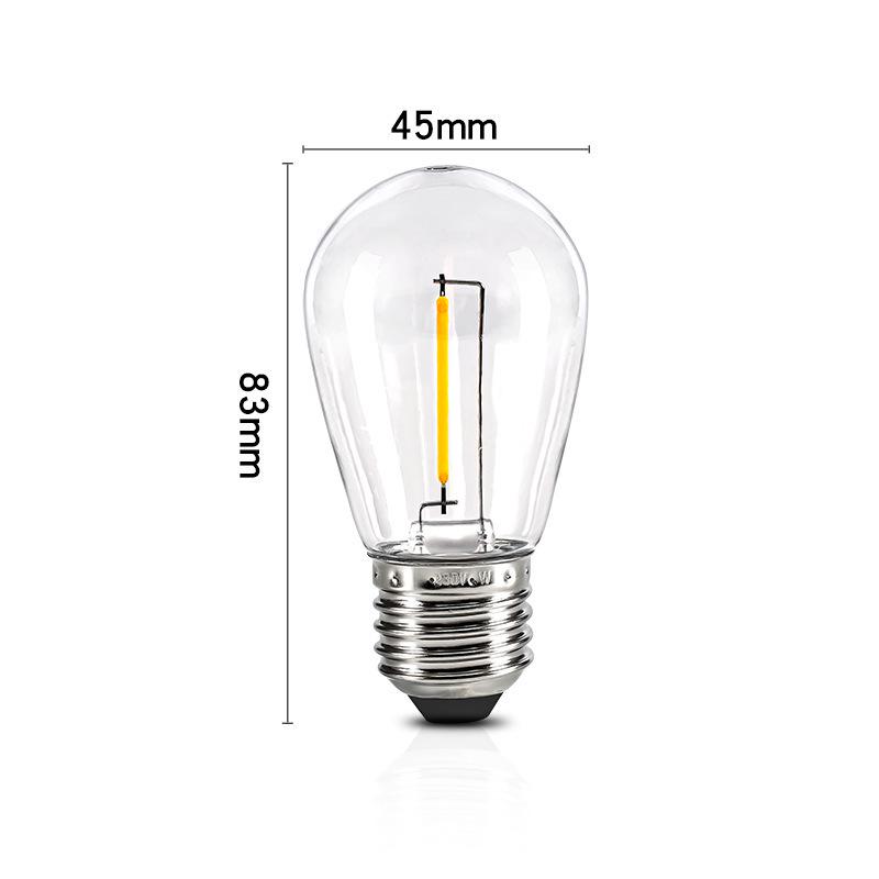 Edison S14 Retro LED Filament Bulb - Decorative Glass Imitation Outdoor Camping Light