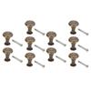 10 Sets Single Hole Handles 20x25MM Replacement Single Hole Drawer Cabinet Round Handle DecorationGreen Bronze