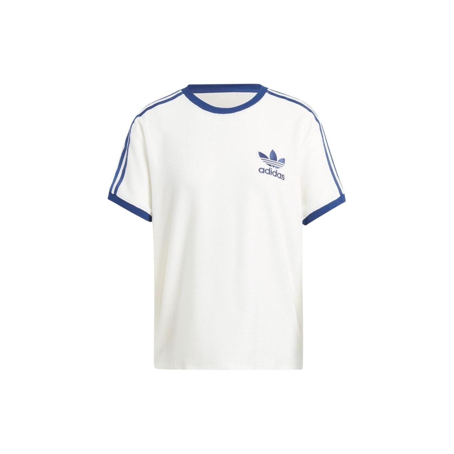 (WMNS) adidas Originals Terry 3-Stripes Asia Sizing White Blue Women s IT9842 S