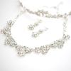 Elegantes Strass-Brautschmuck-Set für Damen, Ohrringe, Halskette, Kopfkette, Tiara