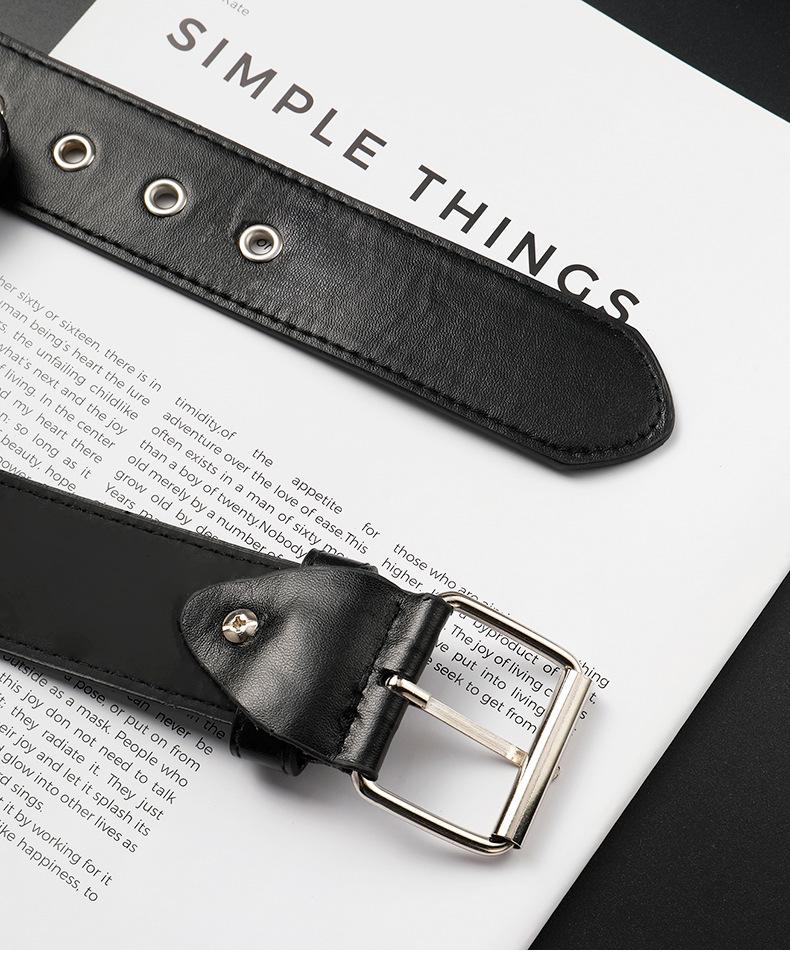 NS Punk Y2K Nietenkugel Ledergürtel für Herren & Damen - Stilvolles, Vielseitiges Amerikanisches Denim-Accessoire