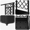 Elevated Planter with Trellis and Hanging Roof Black 124 x 40 x 123 cm PP