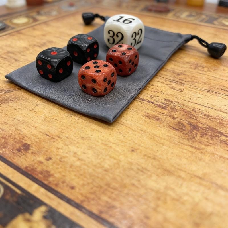 5 ks Kostky Backgammon Dřevěné Kostky Kostky pro Zdoujování 22 mm Velké Kostky pro Zdoujování Pluses 4ks Kostky 16 mm s Voděodolným Úložným Sáčkem