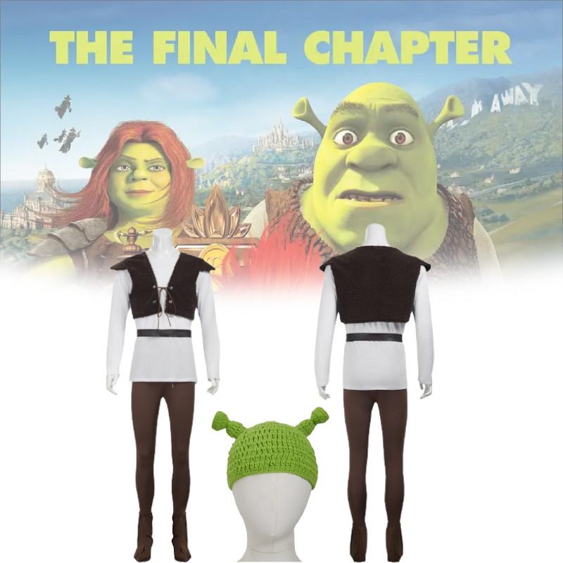 Shrek Cosplay Attire In Polyester Fabric For Halloween Costume Party Use