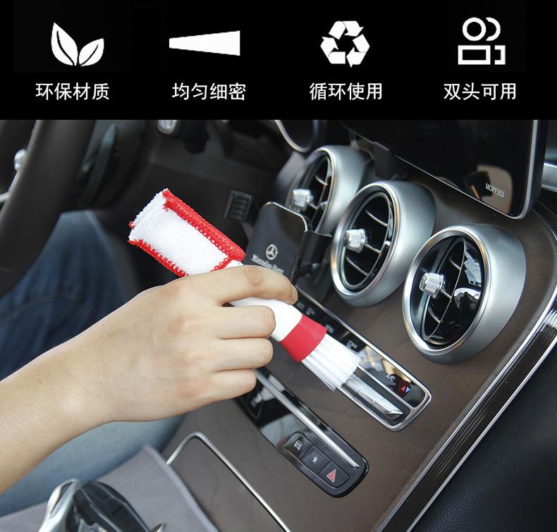 Strumento per la pulizia della presa del condizionatore d'aria per auto Spazzola per la polvere multiuso Accessori per auto Spazzola multiuso per interni Spazzola per la pulizia