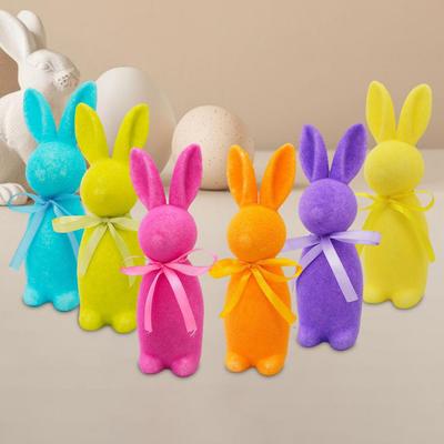 Rabbit Table Centerpiece Durable Freestanding Foam Easter Bunny Statue Faux Moss Festive Bunny Sculpture For Easter Gift