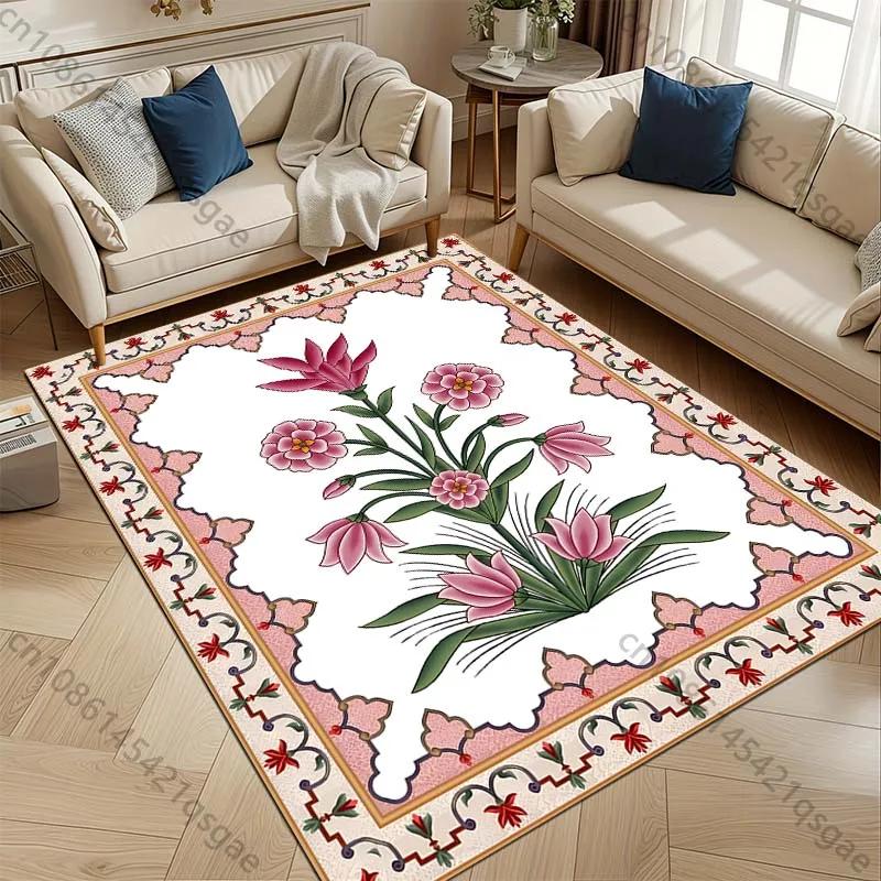 Multi Sizes Islamic Style Printed Carpets for Bedrooms Living Rooms Sofa Mat Creative Door Mat Area Rugged Home Decor Large Size