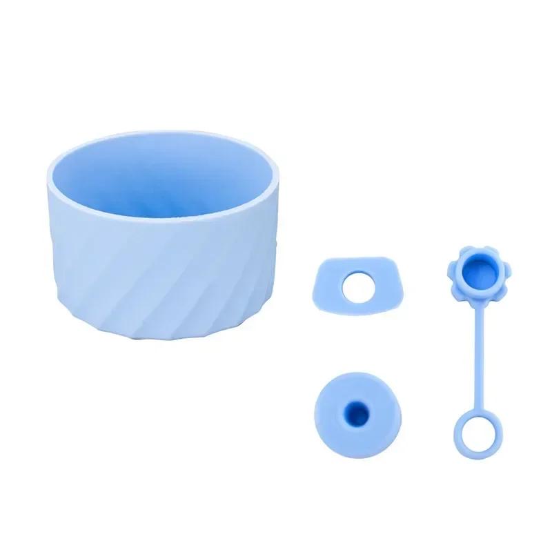 4Pcs Silicone Spill Proof Stopper Protective Boot Accessories Set for Most 40oz Water Cup and Straw Covers Reusable Cup Tool