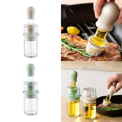 2 In 1 Oil Dispenser Bottle 180ML Barbecue Spray Bottle Easy To Clean Measuring Oil Bottle  Baking