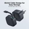 New EU US UK Plug Retractable Magnetic USB GaN Charger 35W Type C PD Fast Phone ChargerBuilt Quick Charge Cable For Travel
