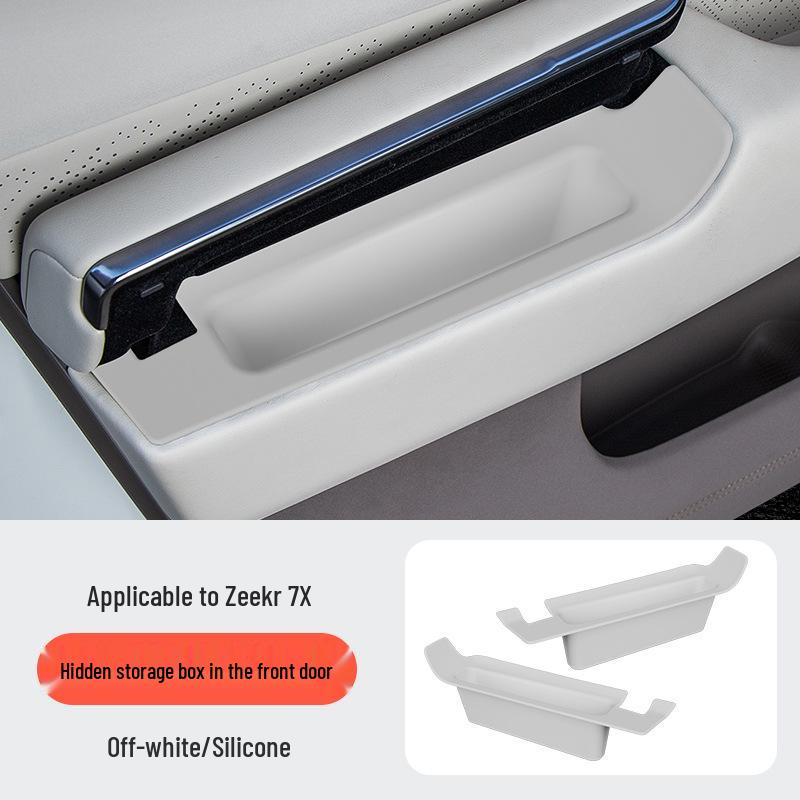 Caixas de Armazenamento Ocultas Compatíveis para 25 Modelos Zeekr 7X: Porta, Console Central, Debaixo do Assento, Apoio de Braço em Silicone