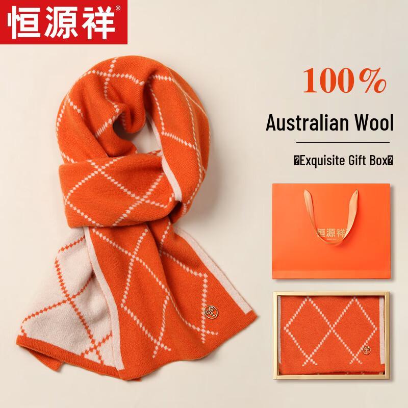 

Hengyuanxiang Women s Plaid Wool Knit Scarf & Shawl